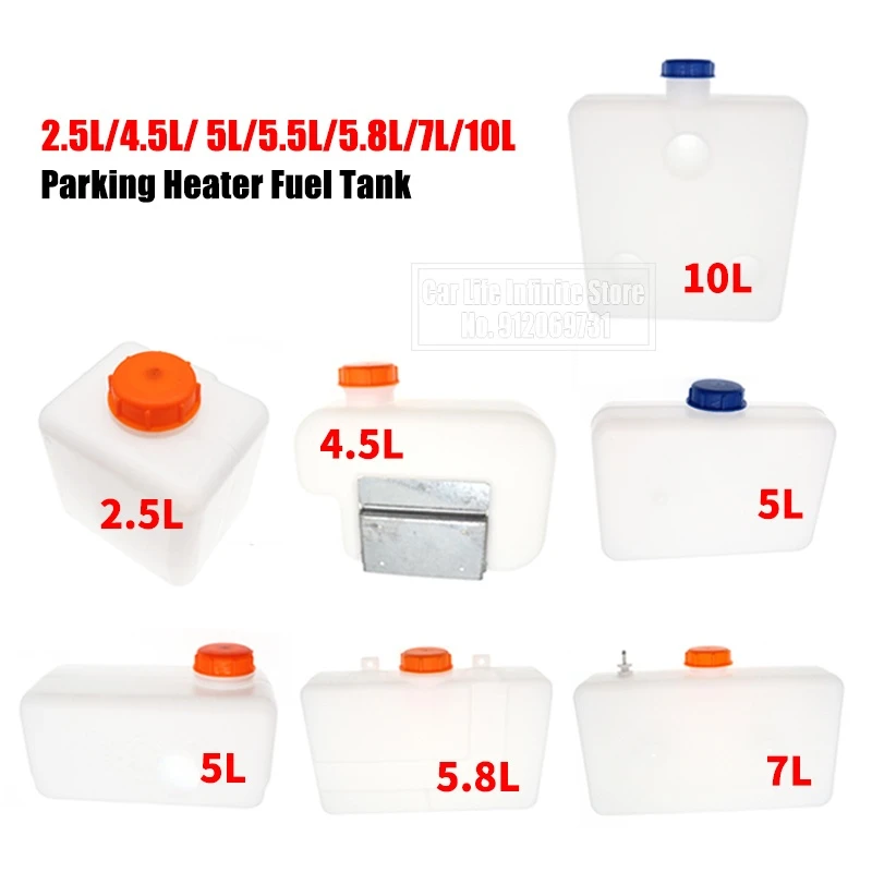 2.5l/4.5l/5l/5.8l/7l/10l Plastic Diesels Air Parking Heater Fuel Tank