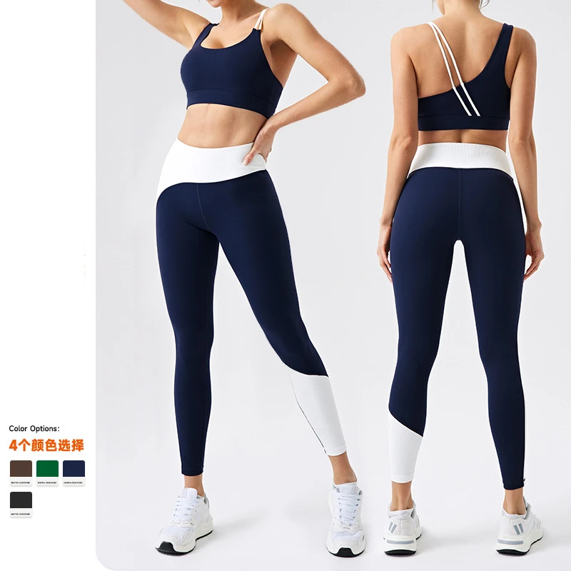 

Sport Bra Top Patchwork Yoga Push Up Leggings Gym Tights Women 2024 Training Running Outdoor Activities Tracksuit Fitness