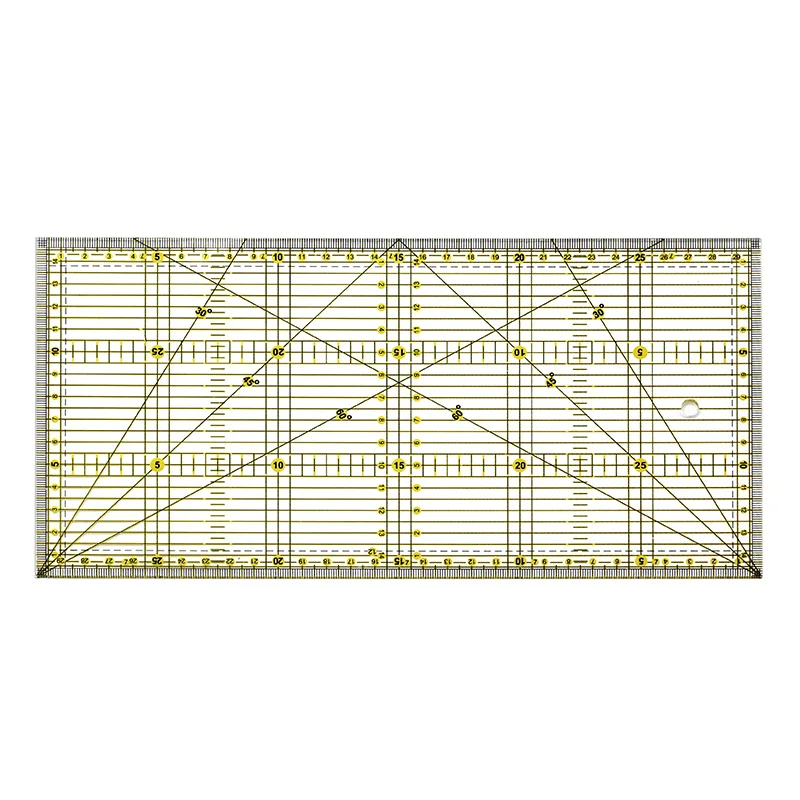 30*15 Cm 패치 워크 눈금자 퀼트 도구 고급 아크릴 소재 투명 눈금자 규모 학교 SupplieCutting 눈금자