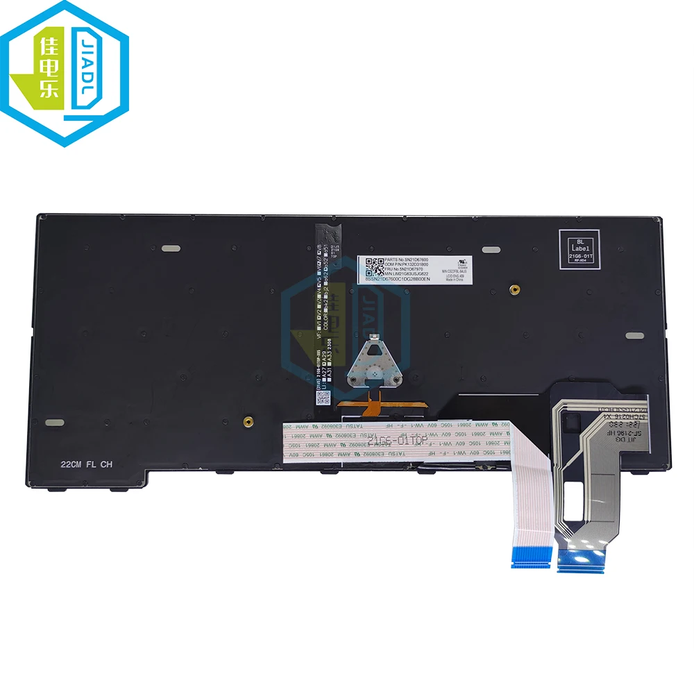 Teclado Retroiluminado para Lenovo Thinkpad Teclados Trackpoint Inglês Eua T14 L14 P14s Gen 21ah 21aj 5n21d67970 Cs22fbl84us - Imagem 3
