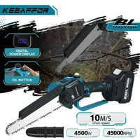 KEEAFFOR Brushless 8 Inch Electric Saw Automatic Oiler Chainsaw Garden Pruning Handheld Woodworking Tool for Makita 18V Battery 1