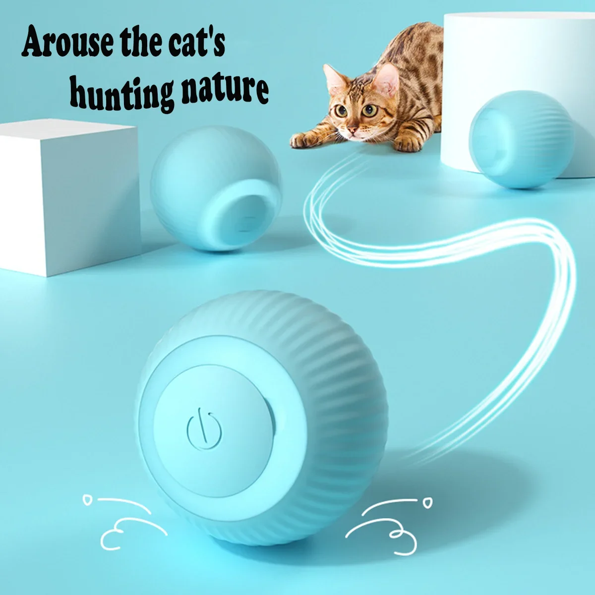 

Electric Cat Ball Toys Automatic Rolling Smart Cat Toys Interactive for Cats Training Self-moving Kitten Toys for Indoor Playing