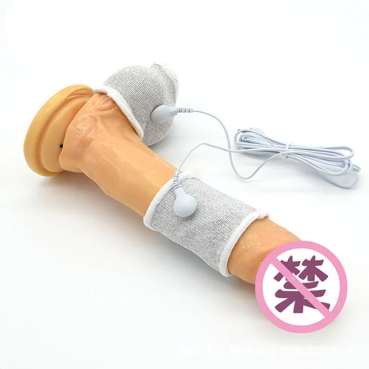 SM Electro Shock Conductive Fiber Elastic Socks/Gloves/Penis Ring E-stim Scrotum Sleeve Electric Body Therapy Couple Sex Toys