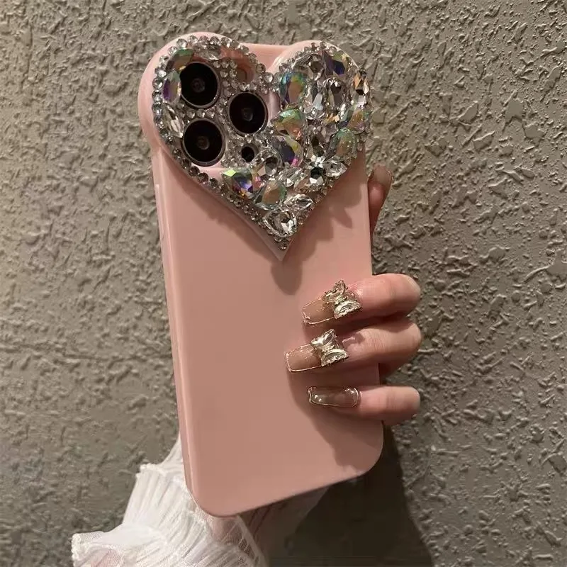 Candy Blink 3D Diamond Heart StyleSoft Phone Case Cover