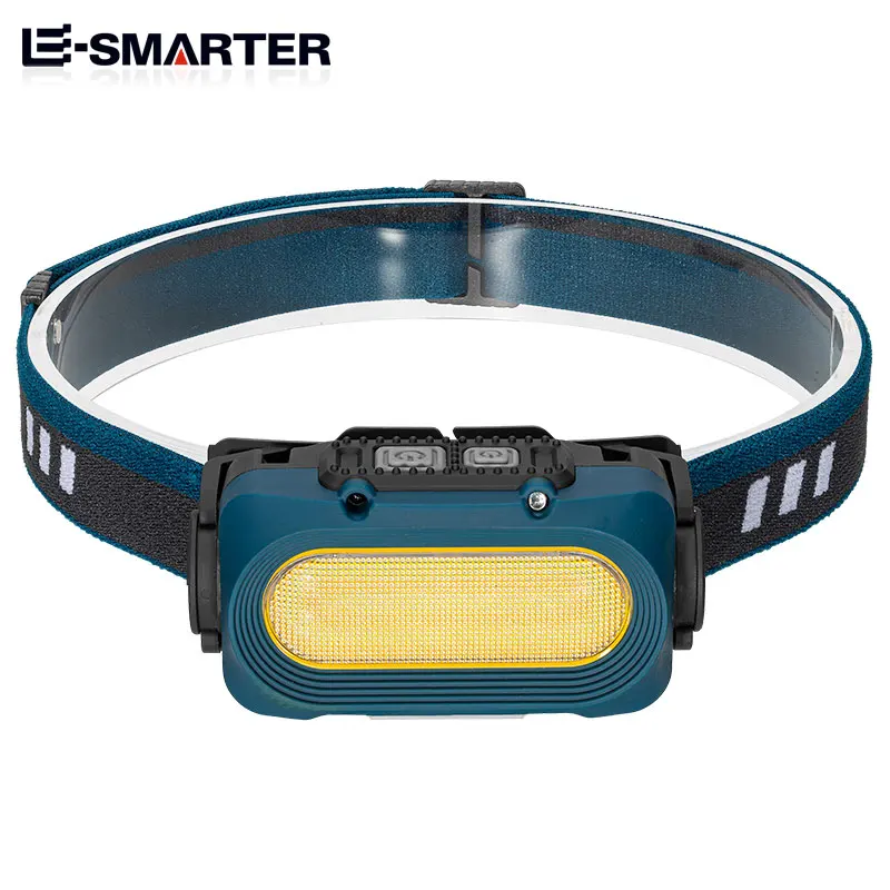 USB 충전식 휴대용 LED 헤드램프, 리튬 배터리 내장 헤드램프, 야외 가정용, 1800mah