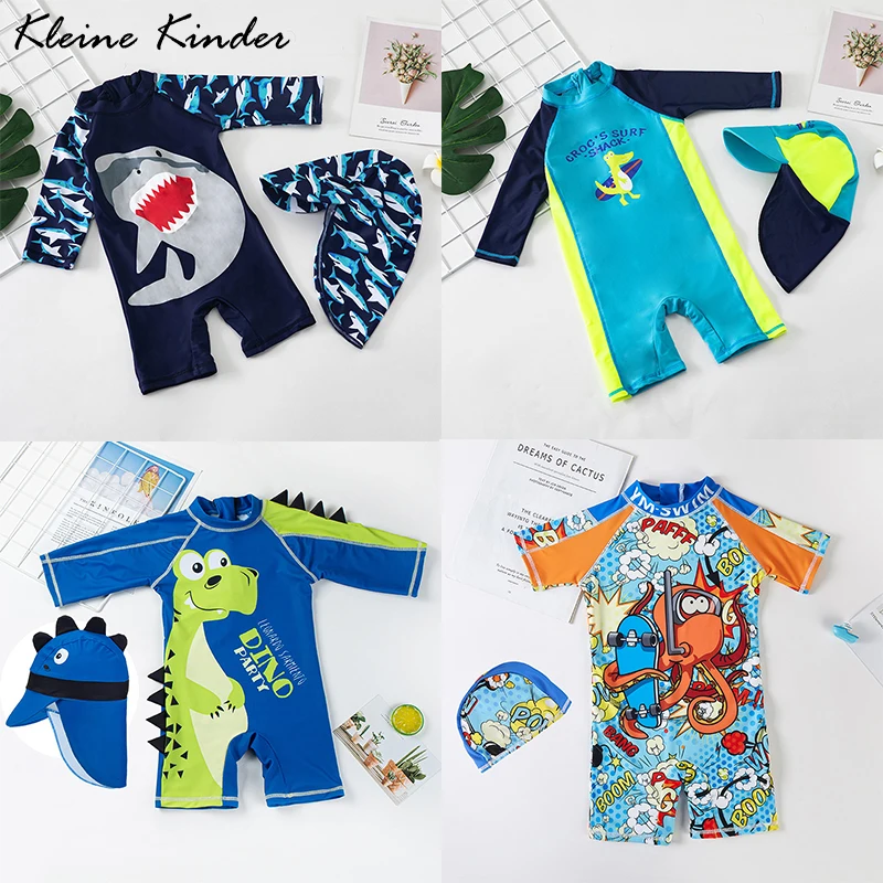 Baby One-Piece Swimsuit with Sun Cap UPF50 UV Protection for Toddlers one piece swimsuit,children swimsuit,children swimsuits