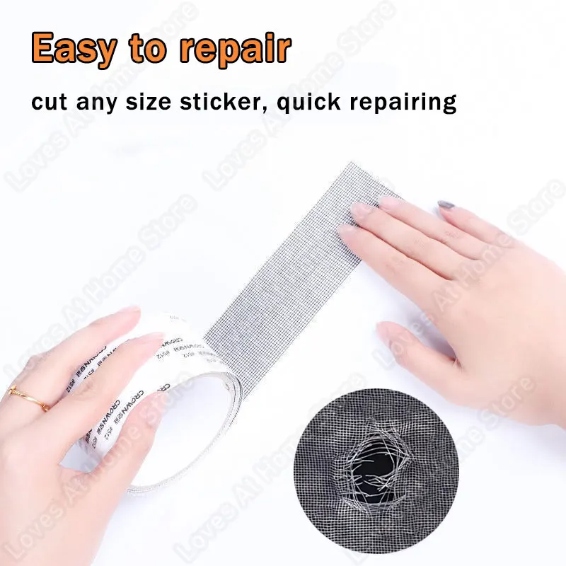 Window Screen Repair Tape Door Window Net Broken Holes Repairing Fix Patch Anti Insect Mosquito Net Self Adhesive Mesh Tapes window screen repair tape