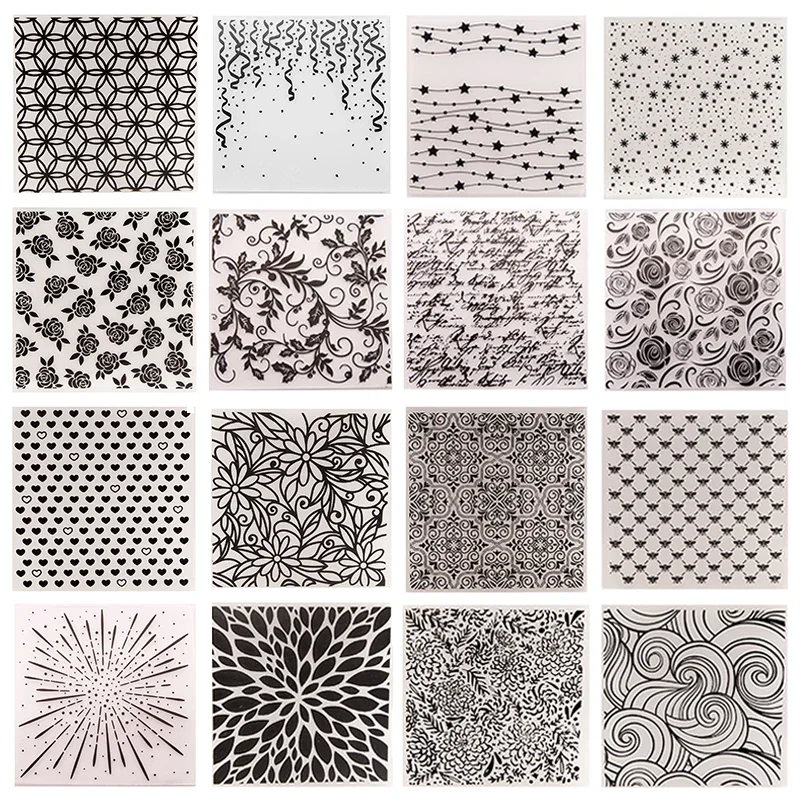 Plastic Embossing Folder DIY Craft Molds Stamp Stencils Scrapbook Paper Cards Photo Album Diary Decoration