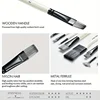 10pcs Artist Paint Brush Set with Carrying Case for Watercolor Acrylic Gouache Oil and Tempera Face Painting 4
