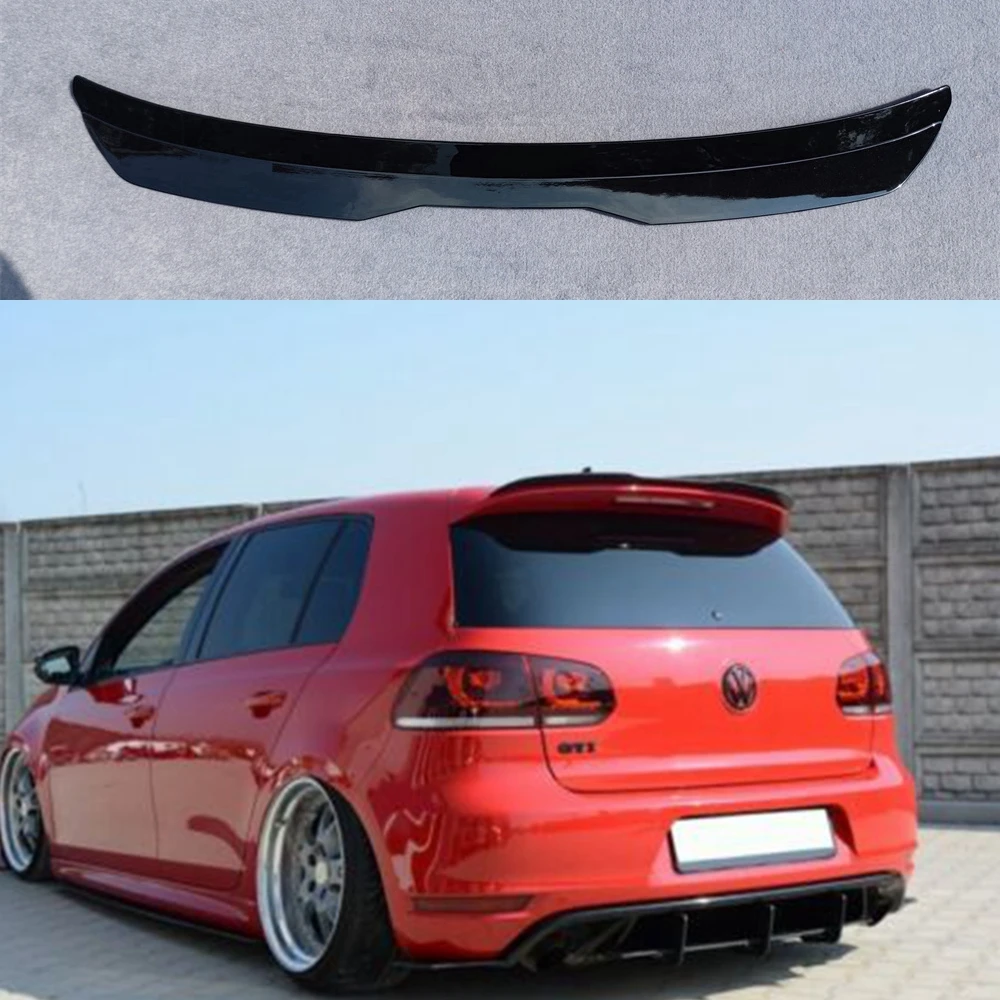 Spoiler Per Tetto Posteriore Stile Maxton Nero Lucido Per Volkswagen Golf 6 Gti R R20 2009 2010 2011 2012 2013 2014
