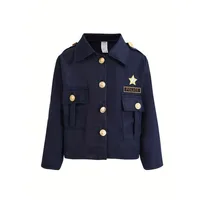 Ensemble de costumes de policier pour enfants – Veste, pantalon, casquette et accessoires d'uniforme d'officier de police pour garçons de Justice Hero pour fête d'Halloween 2