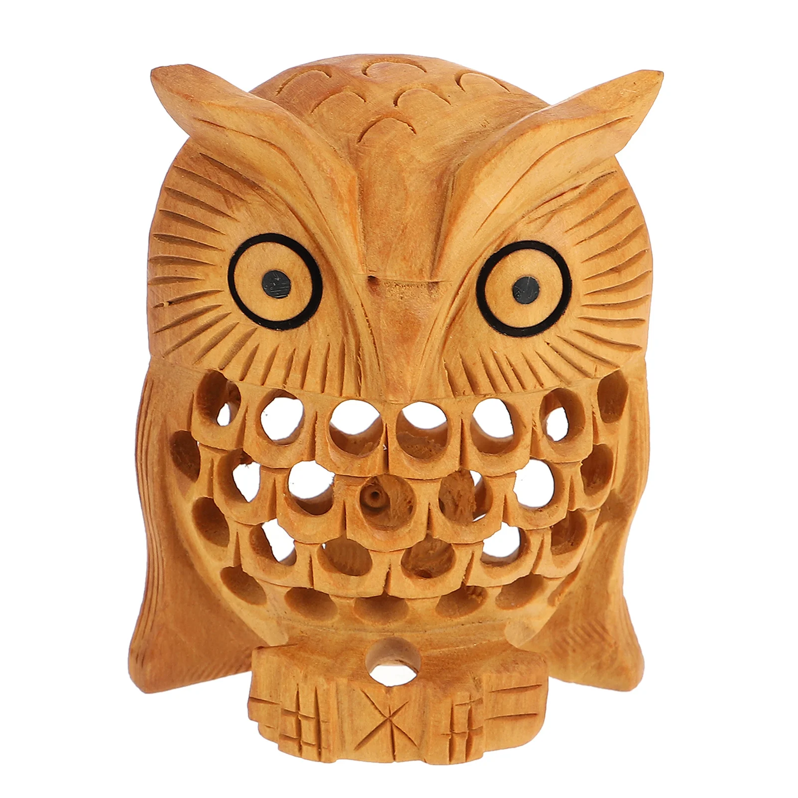 

Hand Carved Owl Ornament Micro Landscape Owl Decoration Home Owl Crafts