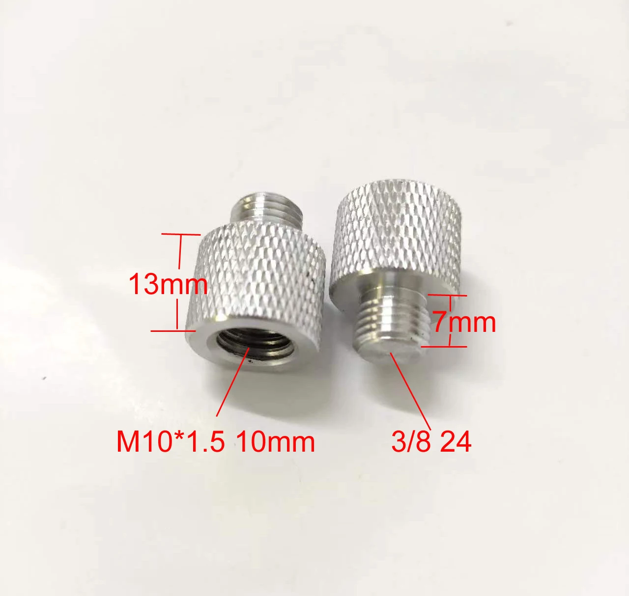 2PCS/10PCS 3/8 24 Male To M10*1.5 Female Screw Aluminium Alloy Mount Adapter Connector usb adapter converter