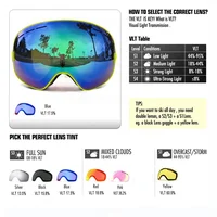 Large Comma Spherical Ski Goggles FTBOSS Winter Cycling Glasses Man Outdoor Sport Glasses Snowmobile Goggles Mountain Sports 1