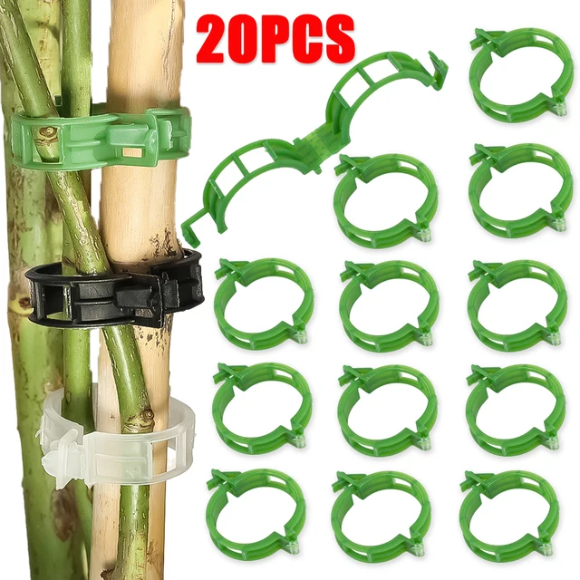 10/20Dics Növényi Kerti Klipek Kábelcsipesz Ültetés Támogató Megfogó Szárak Hurokbilincs A Virágszőlőhez És Zöldségtartáshoz