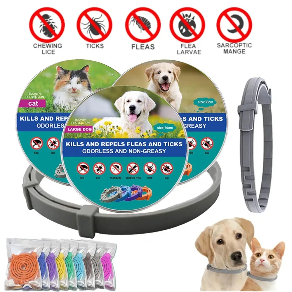 Pet Cat Dog Flea and Tick Remover Collar Anti-parasitic Necklace Adjustable Anti Flea Dog Collar for Puppy Cat Big Products dog collar,pet flea collar,pet collar,pet necklace