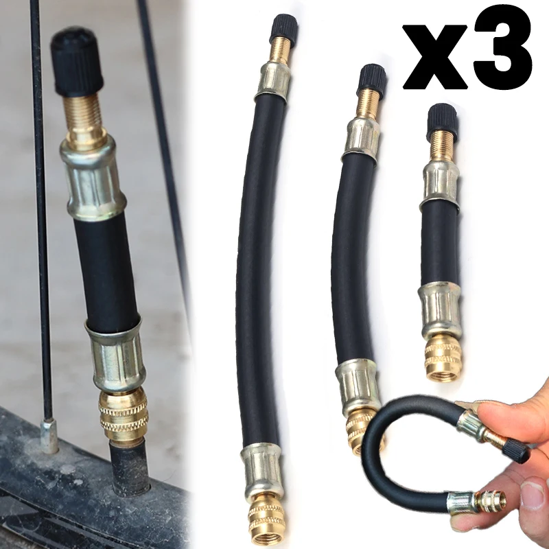 3pcs 타이어 타이어 고무 밸브 확장 튜브 자동차 진공 밸브 팽창기 확장 튜브..