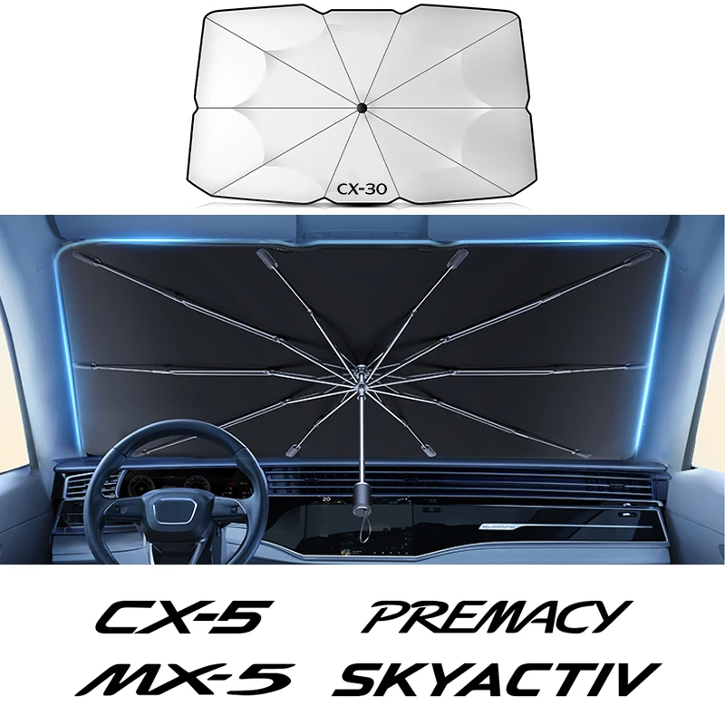 Переднее затенение автомобиля, Солнцезащитный зонт на лобовое стекло автомобиля для Mazda