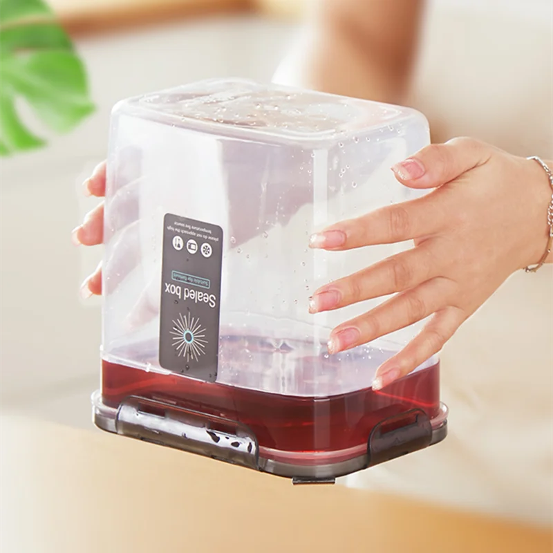 Plastic Food Containers with Lids Grains Storage Cans Keep Dry Rice Bucket Sealed Organizer Tanks Kitchen Cereal Dispenser Box 6