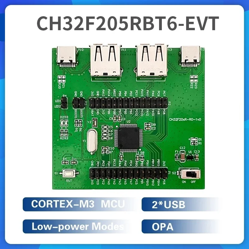 Ch32f205 evaluation board cortex m3 mcu usb2 0 high speed full speed