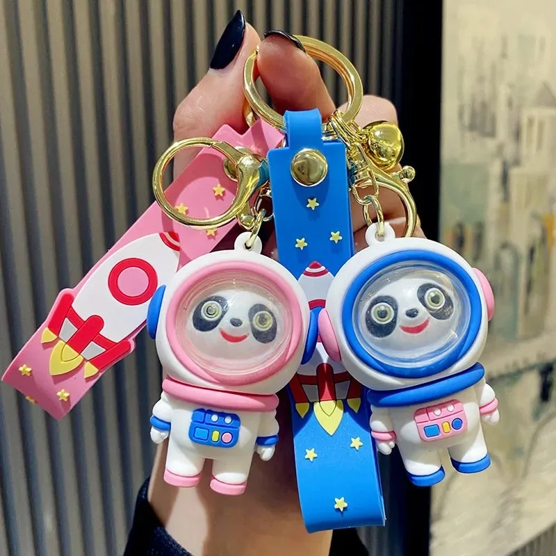 

2022 New Creative Panda Astronaut Cute Keychain For Women Exquisite Student Car School Bag Keychain Fashion Ornament Jewelry