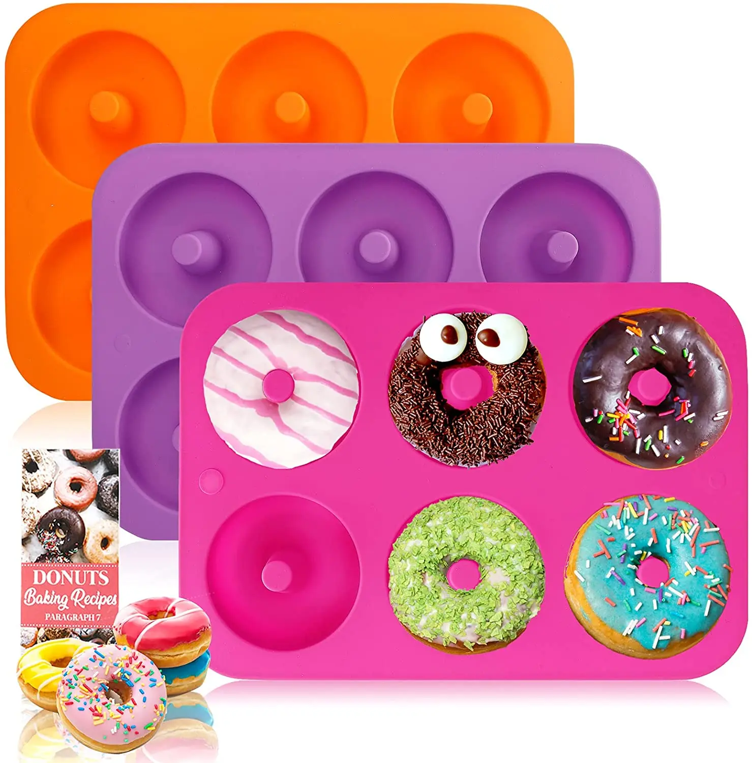 Description Picture 4 of itemNewest 2/1PC Silicone Muffins Donut Mold 6 Holes Baking Mould Non-Stick Baking Pastry Chocolate Cake Dessert DIY Bakeware Tools