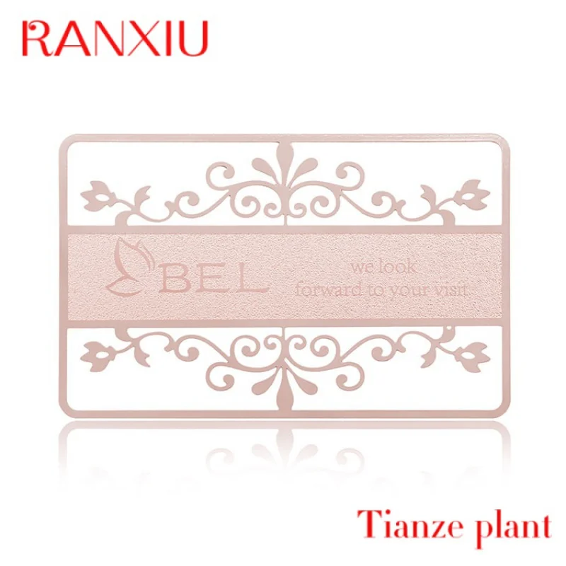 Custom engraved Custo Logo Stainls steel Engraved etal Card Personalized etal irror Sier rose gold Busins Car u blank