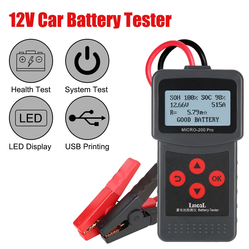 

Car Accessories Micro200Pro For Garage Workshop Auto Tools Mechanical Battery Capacity Tester Car Battery Tester 12v