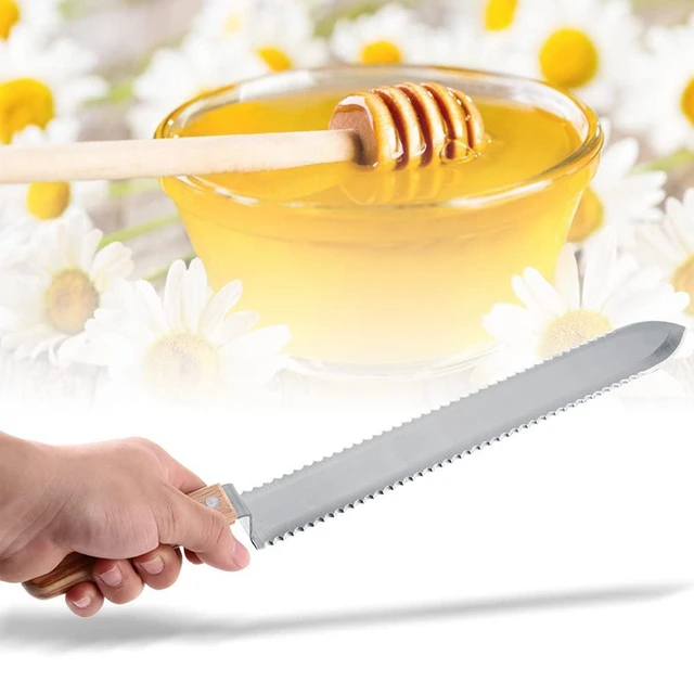 Ívelt Él Rozsdamentes Acél Mézvágó Késkaparó Mézkivonó Berendezés Lapos Száj Dupla Fog Szélek