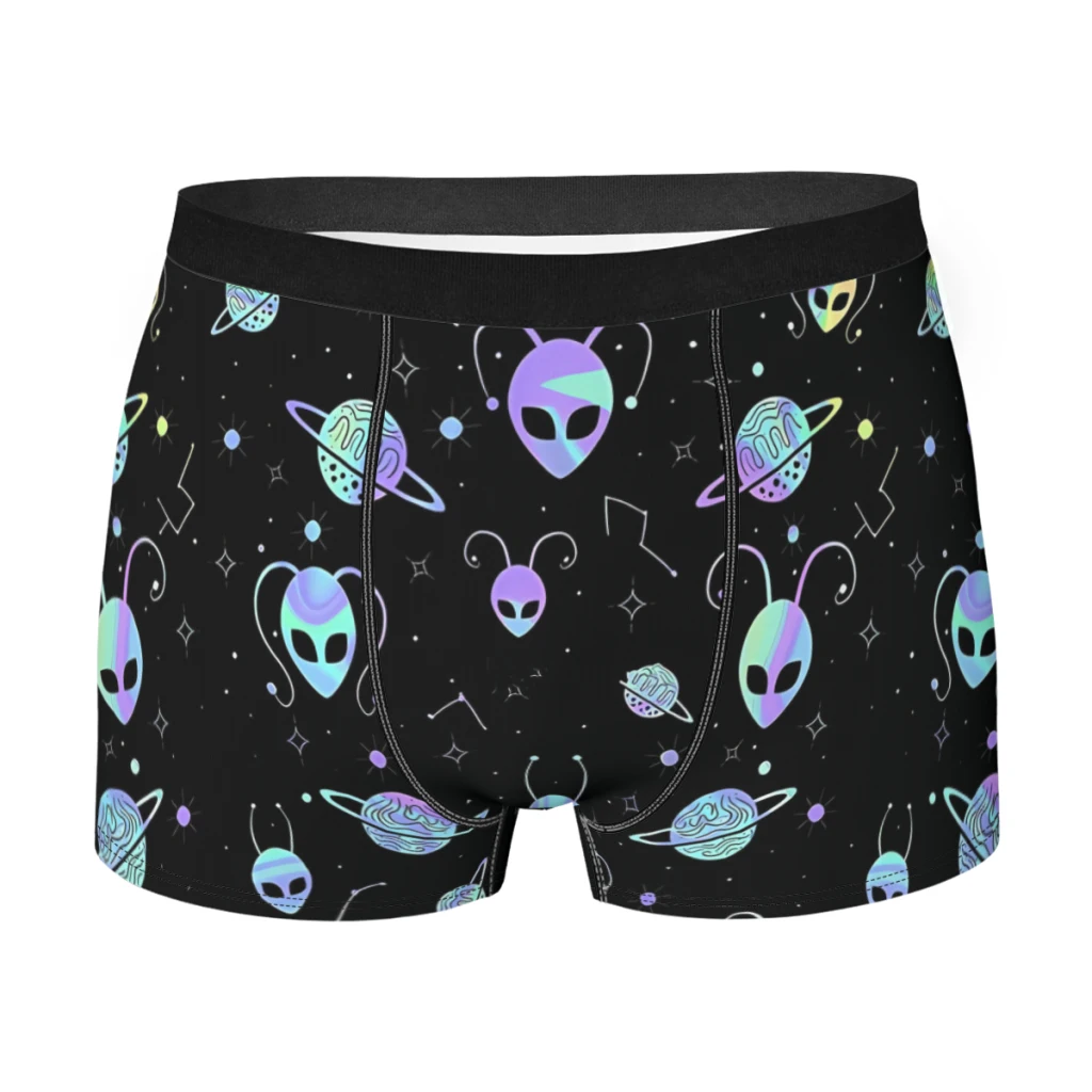 

Holographic Alien Universe Underpants Cotton Panties Men's Underwear Sexy Shorts Boxer Briefs