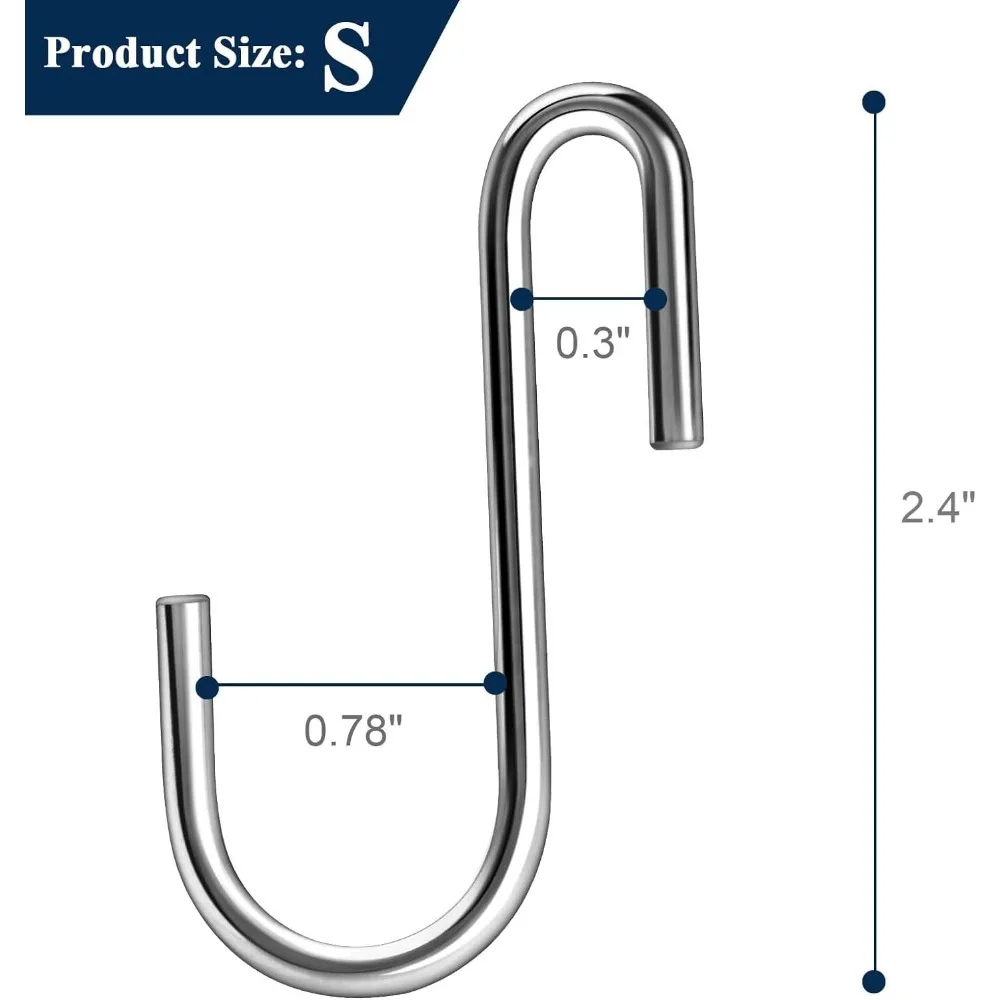 Heavy Duty S Hooks Pan Pot Holder Rack Hooks Hanging Hangers S Shaped Organizer Storage Holder Clothes Bags Kitchen Accessories
