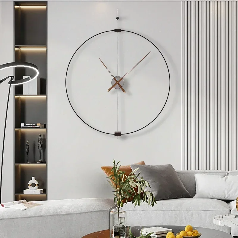 

Luxury Round Wall Clocks Design Minimalist Modern Silent Wall Clock Nordic Art Mural Living Room Reloj De Pared Home Decoration