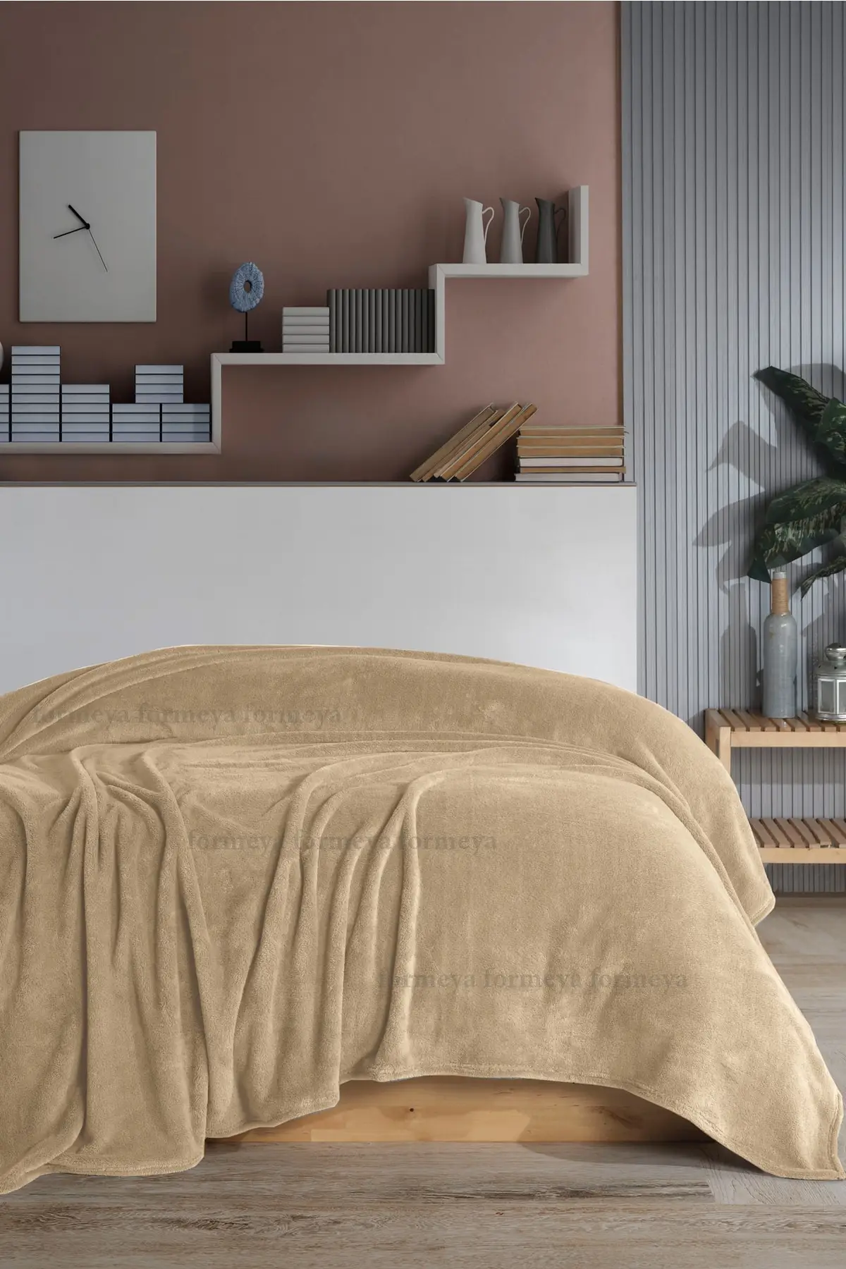 

Beige Welsoft Blanket Double 200*210 Polyester 200x210 Single Size Bedroom Textile Home & Furniture