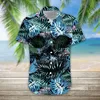 3D Printed Skull Halloween Hawaiian Shirt Summer Short Sleeved Shirts Men Shirts Oversize Camisa Social 5XL Halloween Gift 5