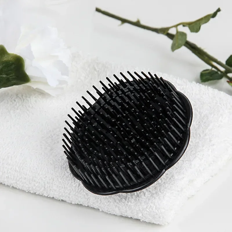 Shower Brush Black Hair Comb Scalp Massagers Round Comb Women Men Hair Scalp Shower Wash Clean Hair Tool 2