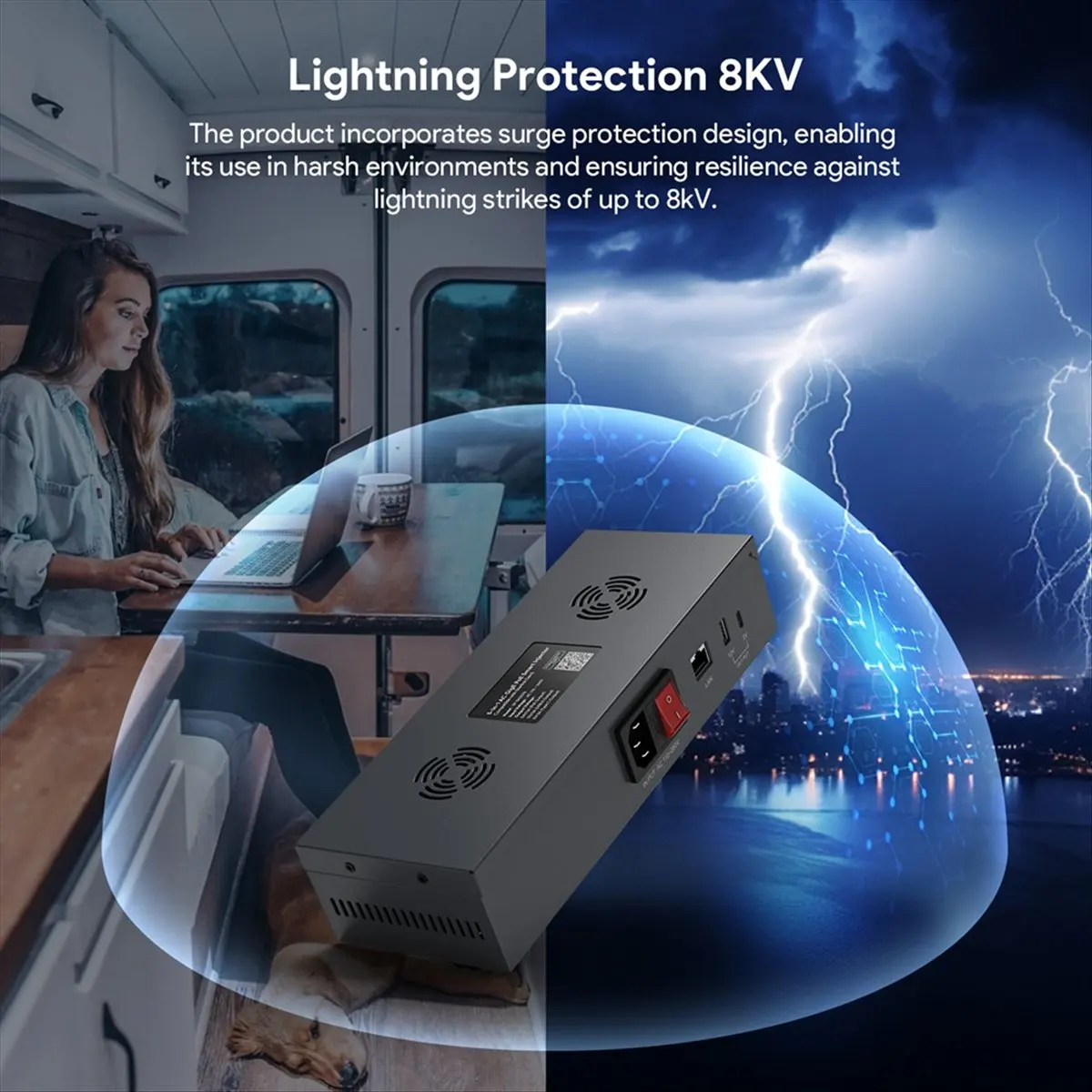 V3 5-in-1 PoE 인젝터용 200W 기가비트 이더넷 보호 기능(3세대용) EU PLUG-TCES와 호환 가능