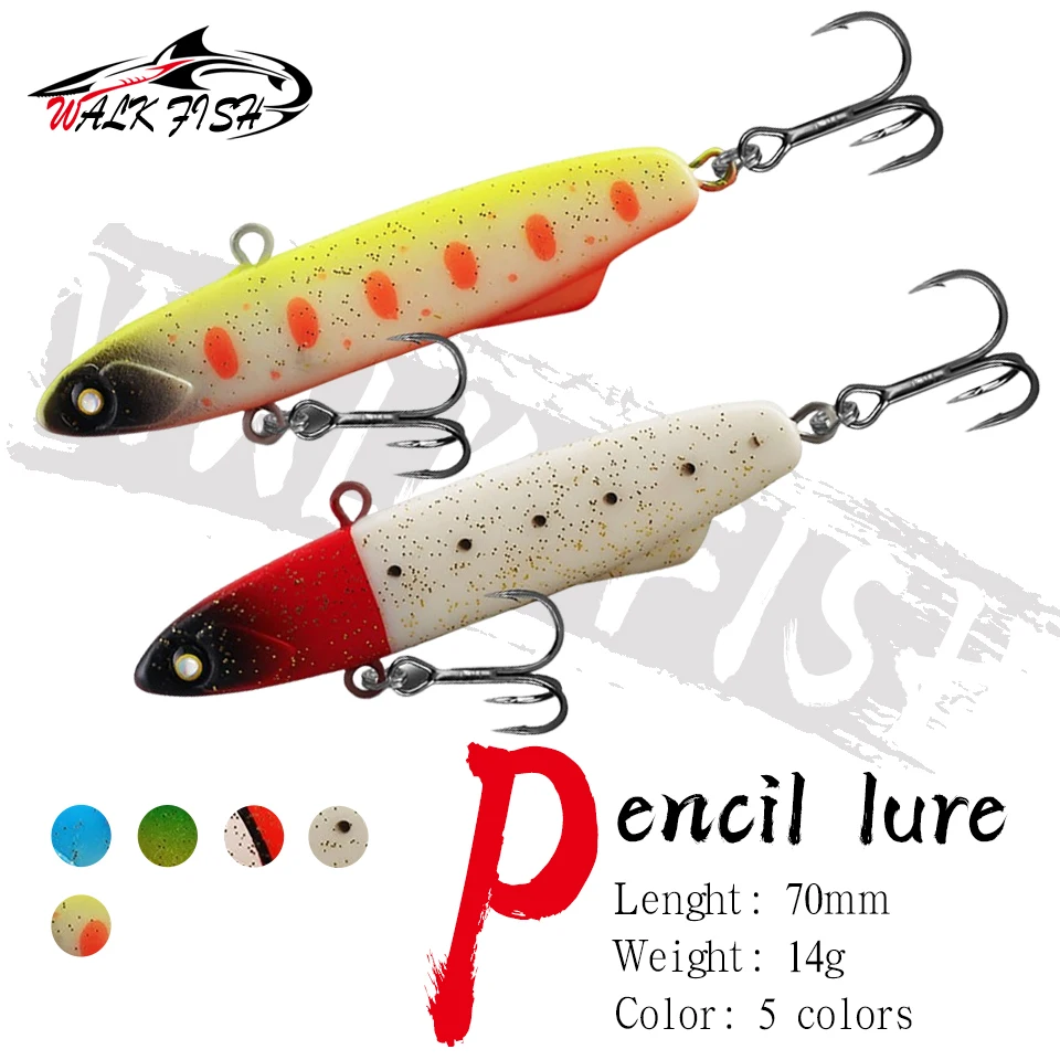 

WALK FISH-1 шт.; Новинка; 70 мм, 14 г; Приманка для рыбалки карандаш гибкие приманки; Рыболовные снасти; Погружающийся, мягкий свинцовая Рыбалка; Для реки и озера