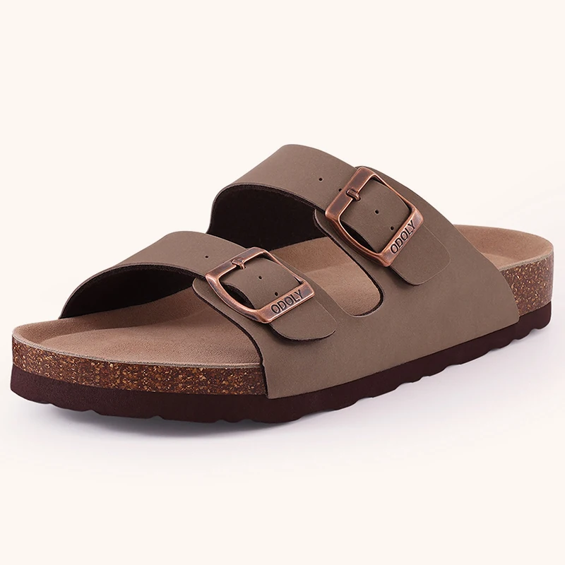 Cork Footbed Slide Sandal for Women Summer Beach