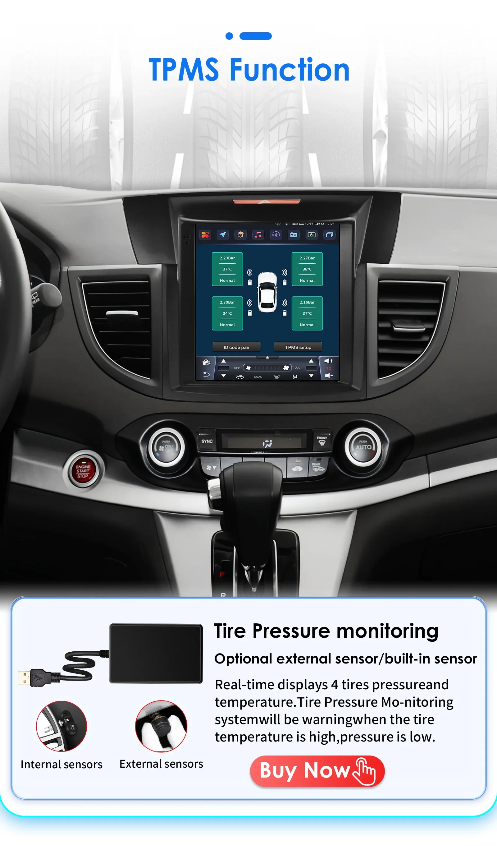 Hizpo 9.7 Android 14 Auto-Multimedia-Player für Honda CRV CR-V 2012 - 2016 GPS Carplay 4G WIFI SWC BT FM RDS 360Cam – Detail 24