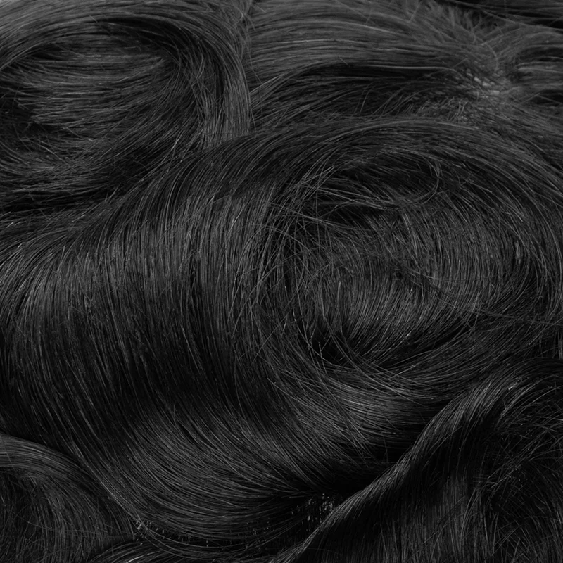 Protesi Capillare in Capelli Umani per Uomo, Toupet Maschile per Perdita di Capelli, Parrucche per Uomini