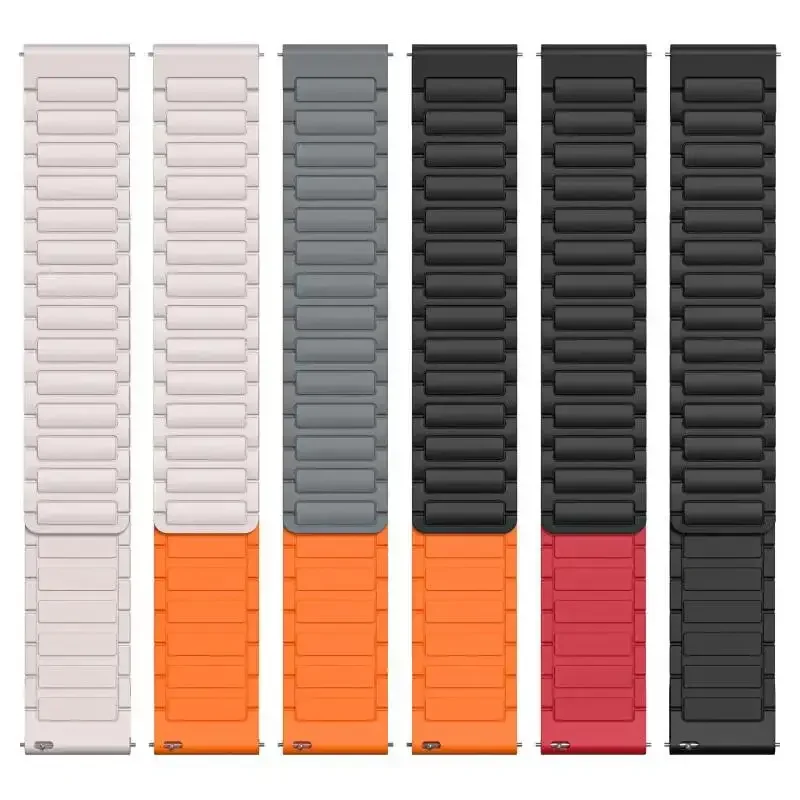 Silicone Magnetic Loop Strap - 22mm Sport Wristband Bracelet