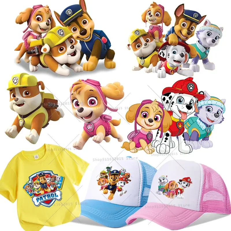 Paw Ronds Baby Clothes Sticker Boy Girl Heart Transfer Abbigliamento Patch Anime Cartoon Iron On Patch Hot Thermal Applique