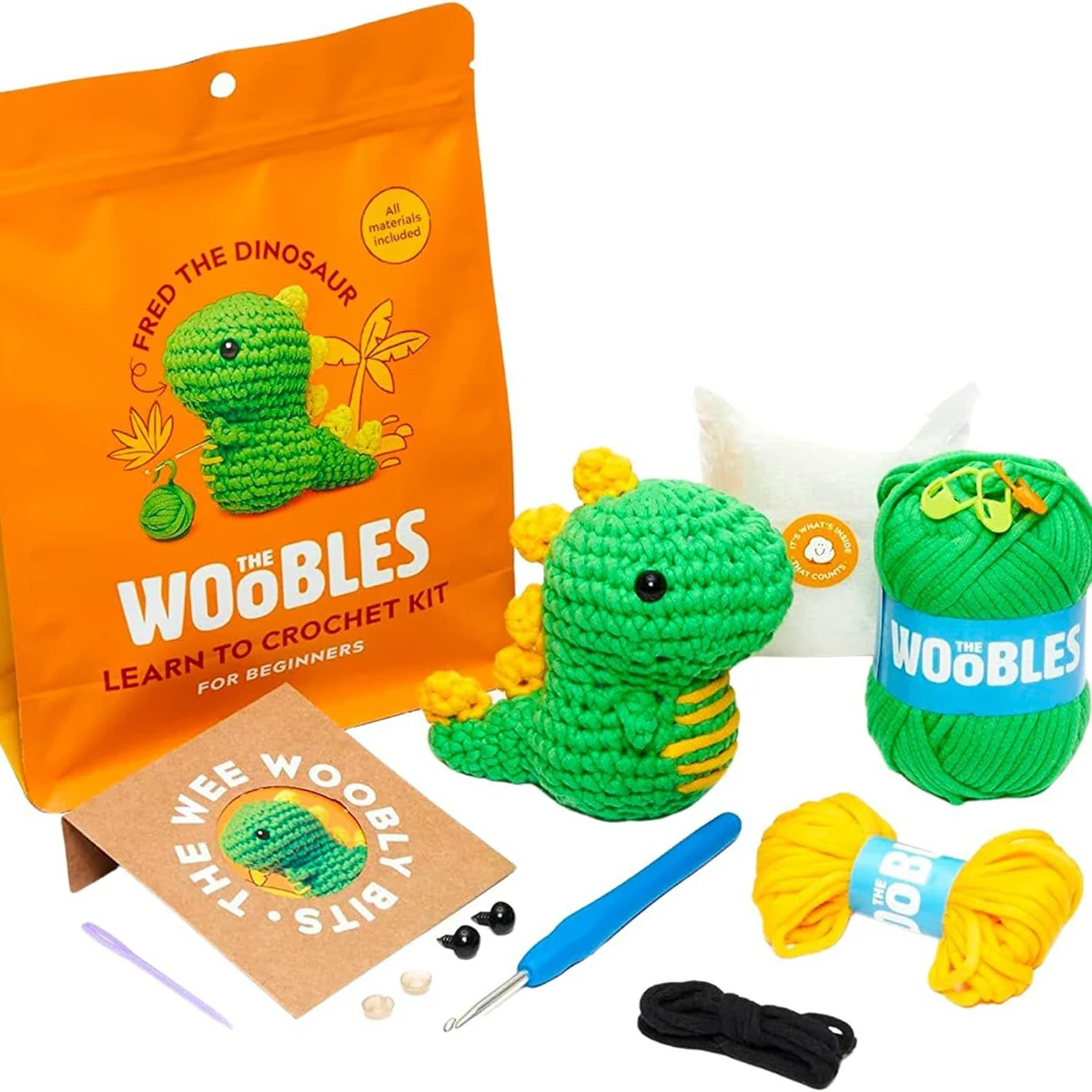 Beginner Crochet Woobles Penguin Animal Crochet Kit,Crochet Starter SET for Beginners, Crocheting Knitting Kit Gift Step-by-Step