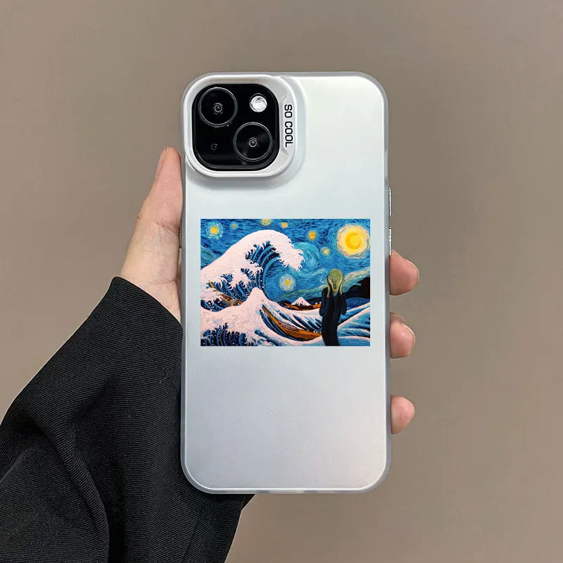 Kunstvolle Michelangelo 'Erschaffung des Adams' Handyhülle für iPhone 17 Pro Max 16 12 15 Pro Max Plus 14 13 11 Pro Max Mini Laser Case – Detail 5