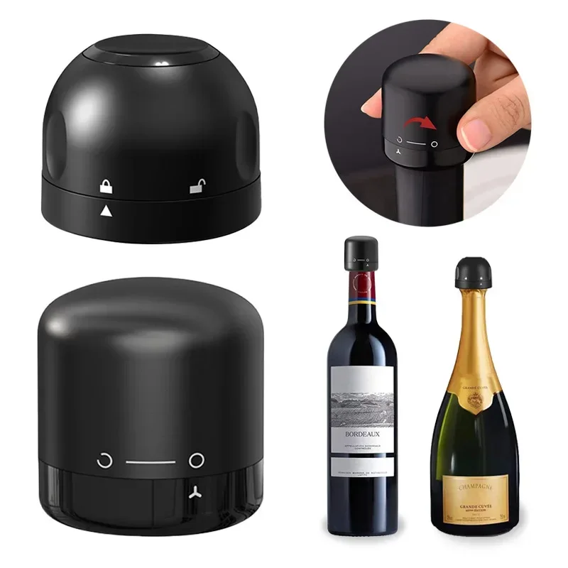 Wine Stopper Wine Stoppers 1/2/3pcs Vacuum Wine Stoppers Reusable Wine Bottle Stoppers Champagne Sealer Cap Set Leak-proof Retain Freshness Plug Tools