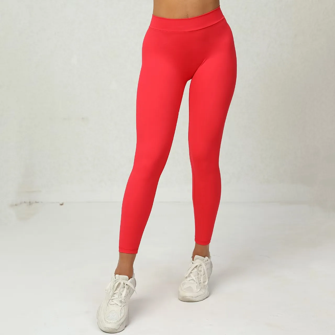 Yoga Pants Long Sexy Sets Clothing Women No Awkward Lines Peach Fitness V-waist Perky Buttocks Tight Sports Red Black White