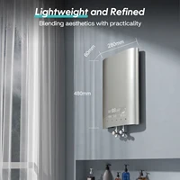 Chauffe-eau électrique instantané AI 220V, contrôle vocal Intelligent pour la maison, bain, chaleur rapide, grande quantité d'eau pour douche, salle de bain 5
