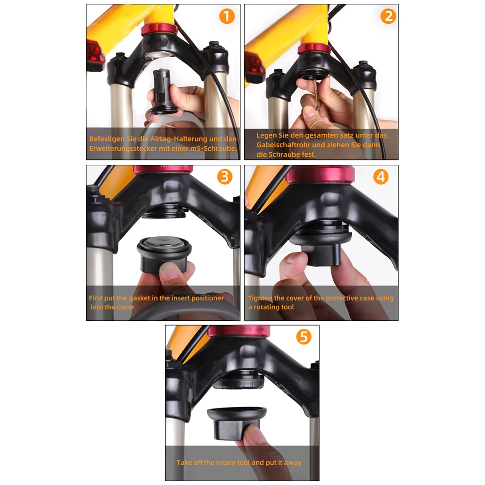 Hiddens Bike Trackers Case Multifunction Front Fork Tube Anti-Theft Hidden Tracker Holder Waterproof GPS Accessory