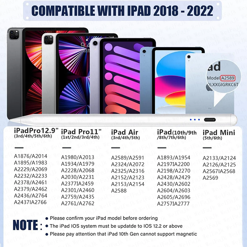 Lápis Apple Geração para Ipad Pro 11 12.9 Air 10 th Mini 20232023 Acessórios - Imagem 5