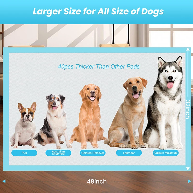 Pet Diapers Nappy 20/40/50/100PCS Mat Clean Cushion for Dogs &Cats Odor-Control Puppy Pee Mats Disposable Litter Toilet